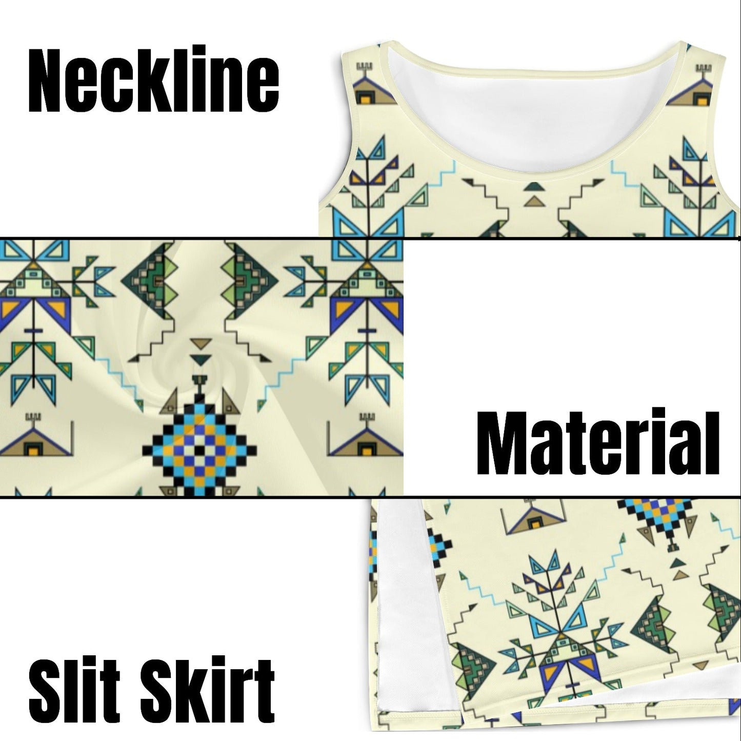 Bear Shield Cream Phaedra Sleeveless Open Fork Long Dress