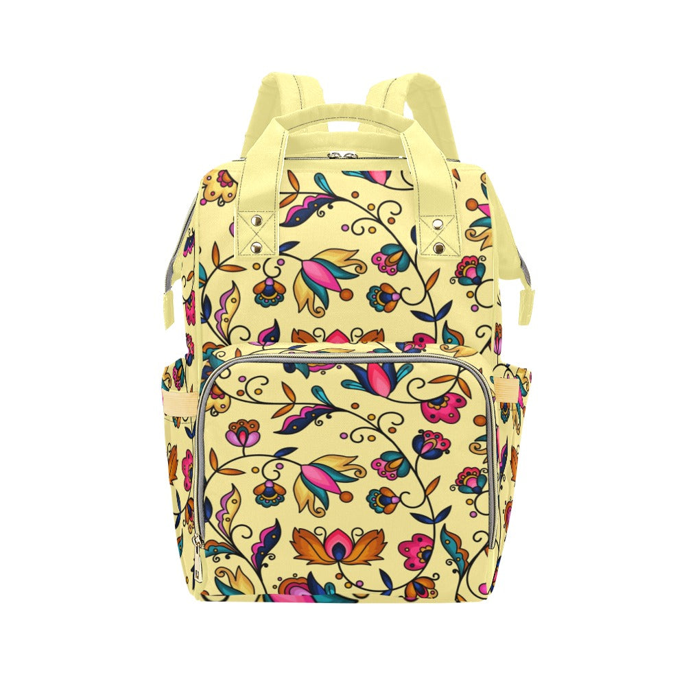 Copper Prairie Petals Yellow Diaper Bag by 49 Dzine