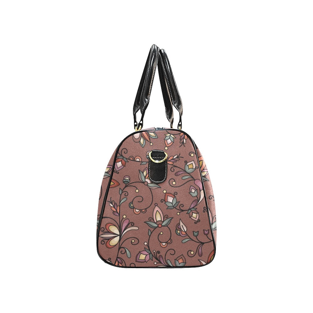 Burnt Sky Petals Brown Small Travel Bag