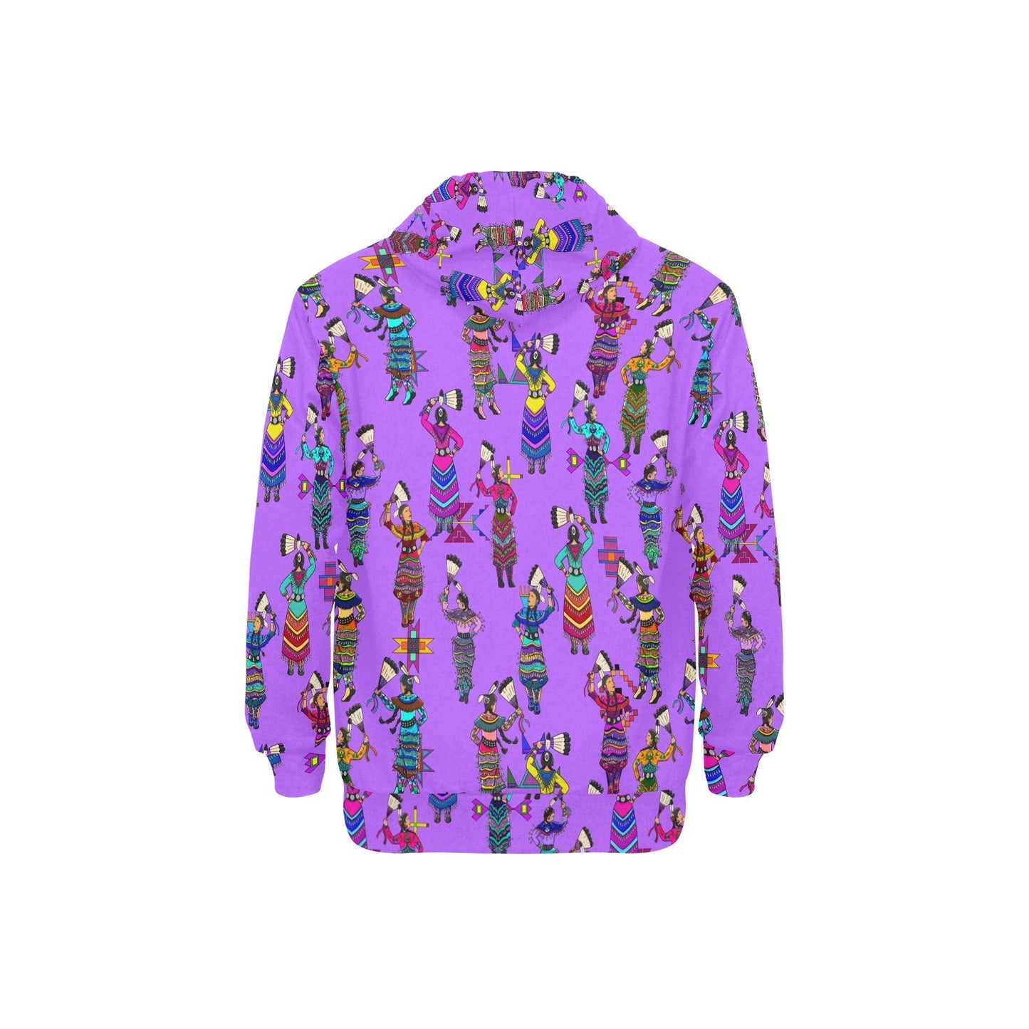 Women's Jingle Dancers Purple Men's Long Sleeve Fleece Hoodie