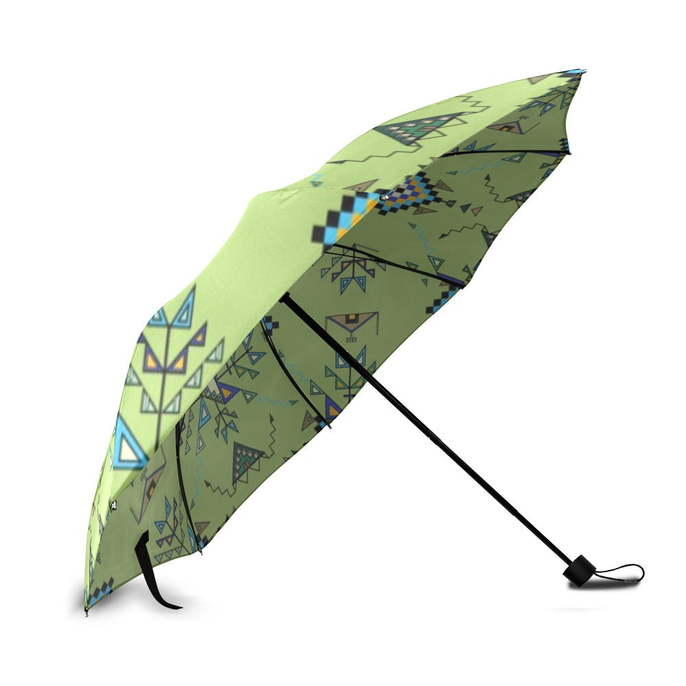 Bear Shield Green Foldable Umbrella