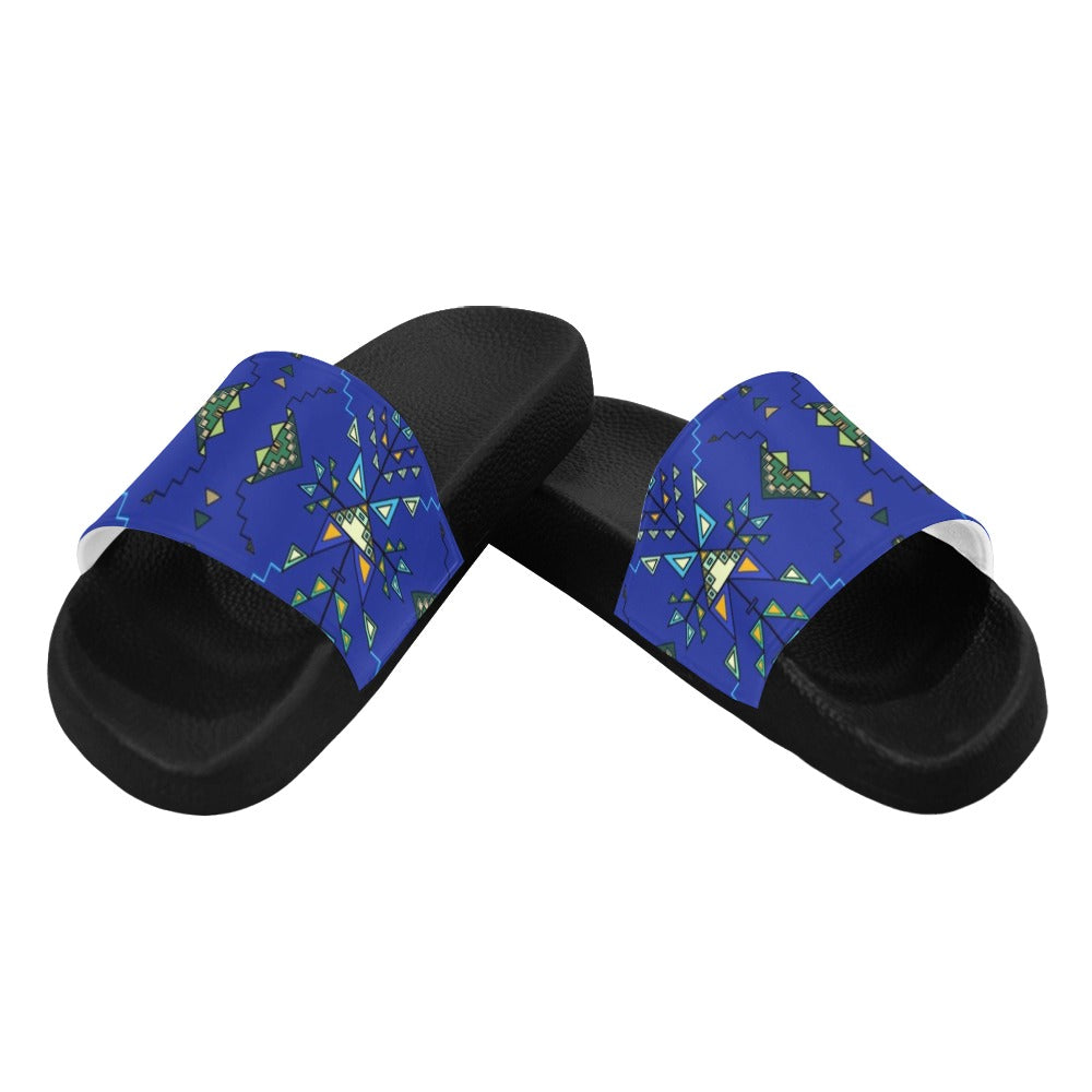 Bear Shield Dark Blue Slide Sandals