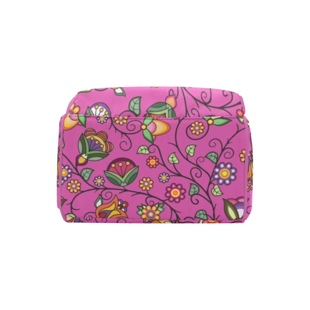 Heartbeat Petals Pink Multi-Function Diaper Backpack