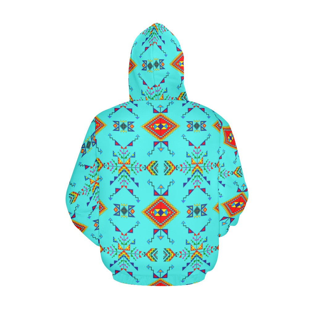 Buffalo Jump Turquoise Hoodie for Men