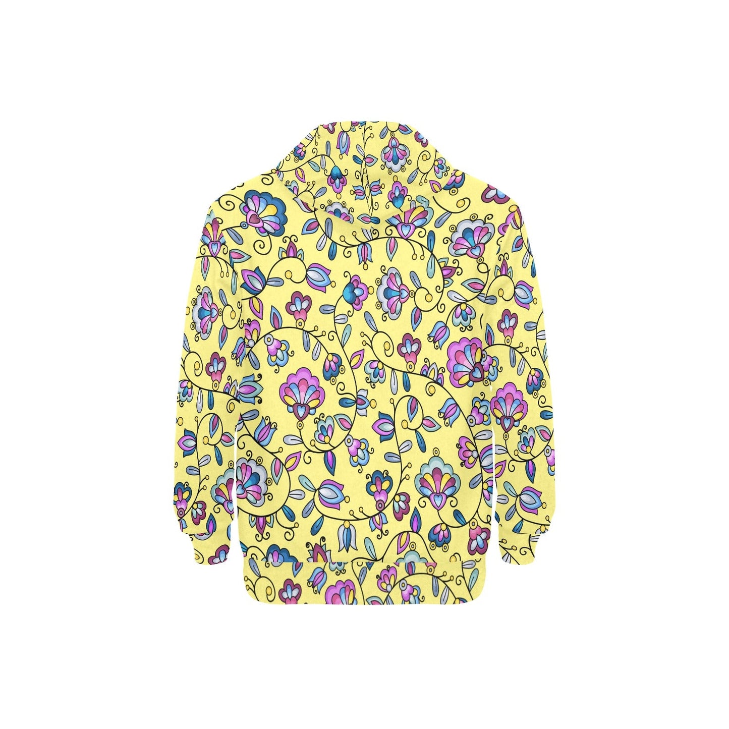 Autumn Bundle Blessing Yellow Men's Long Sleeve Fleece Hoodie