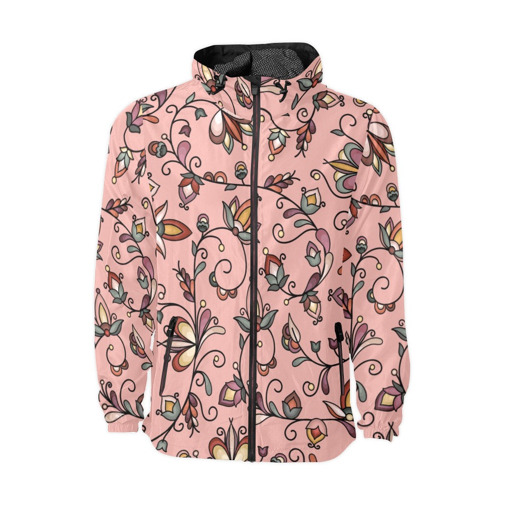 Burnt Sky Petals Peach Windbreaker – Men's Jacket by 49 Dzine