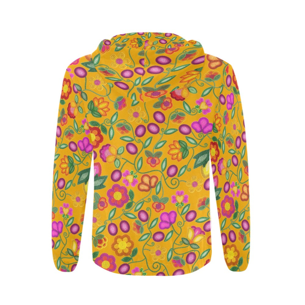 Boreal Bounty Yellow Zip Hoodie