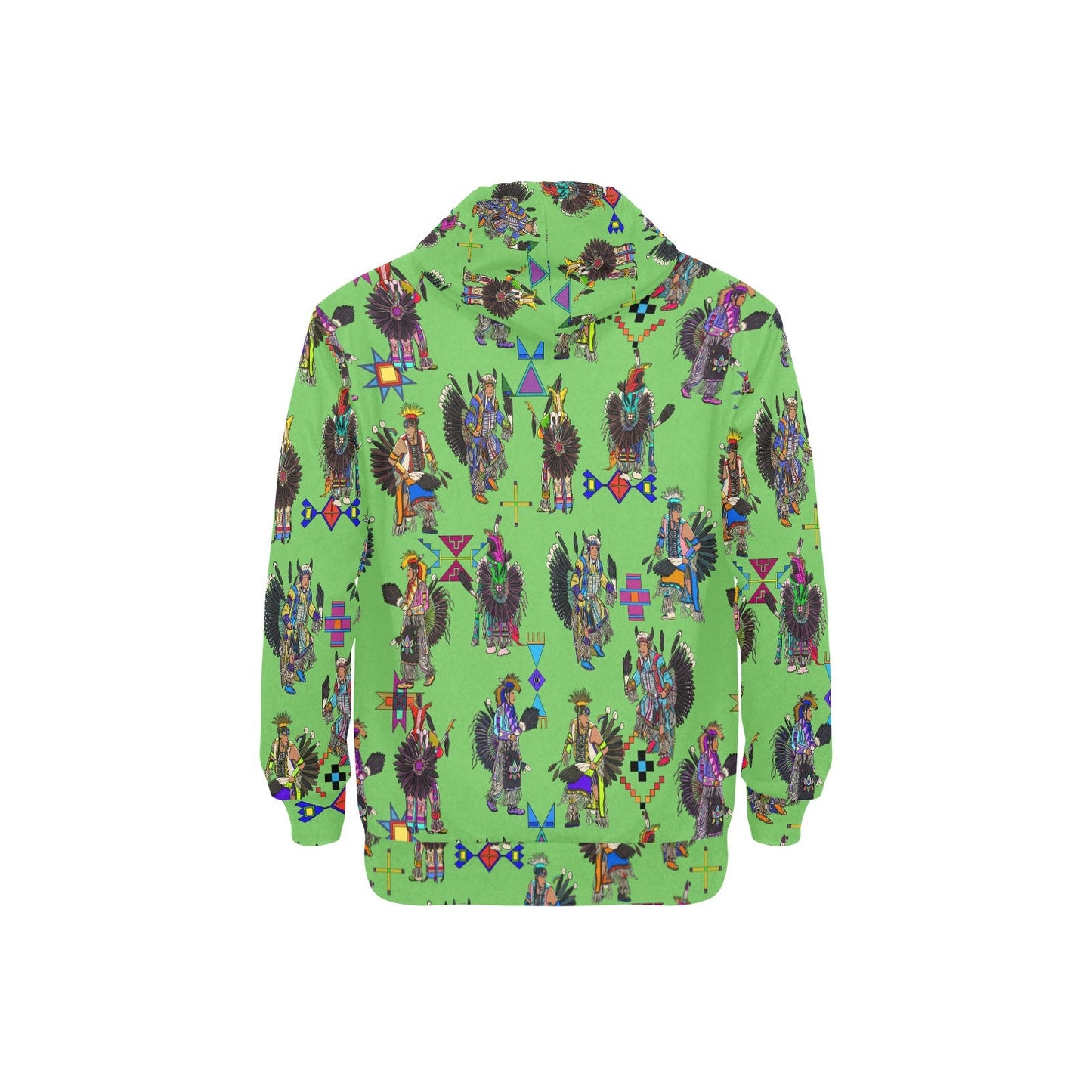 Men's Tradish Dancers Grass Men's Long Sleeve Fleece Hoodie