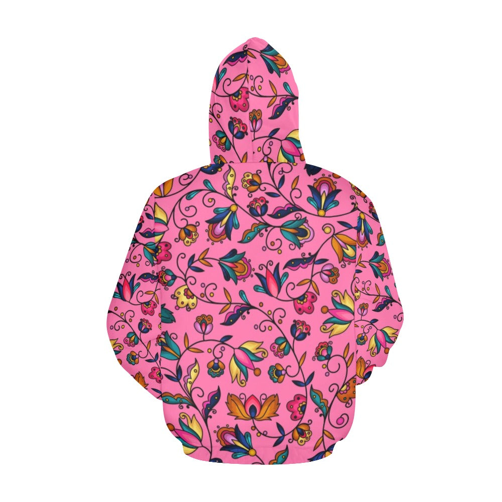 Copper Prairie Petals Pink Hoodie for Women (USA Size)