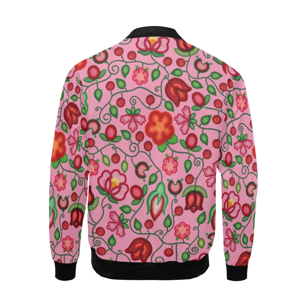 Rose Reverie Pink Bomber Jacket
