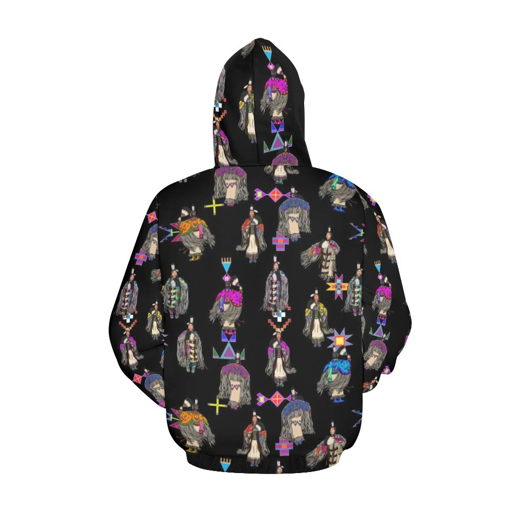Women's Tradish Dancers Black Hoodie for Women (USA Size)