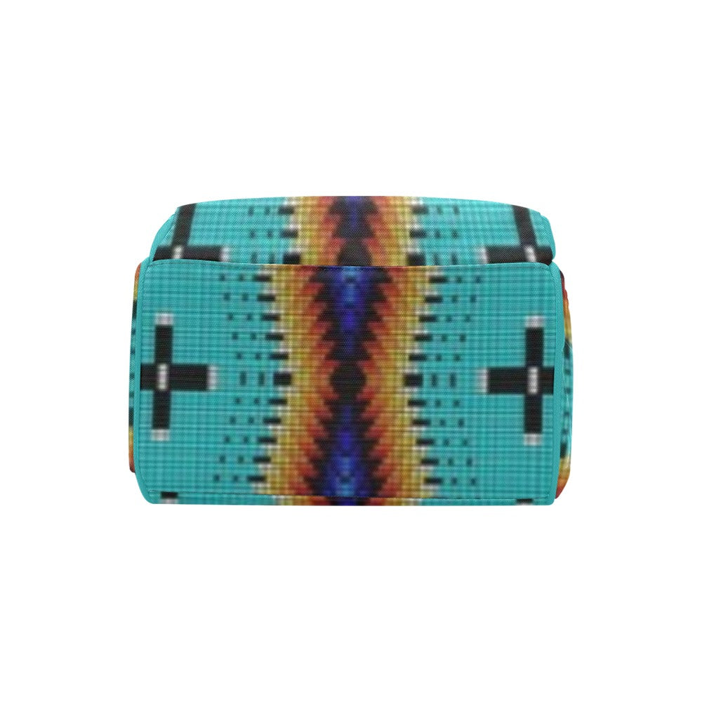 Diamond in the Bluff Turquoise Multi-Function Diaper Backpack/Diaper Bag