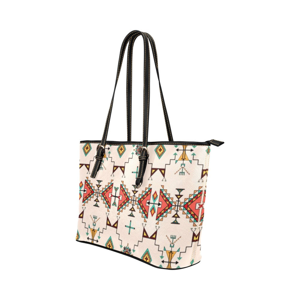 Thunder Flight Cream Leather Tote