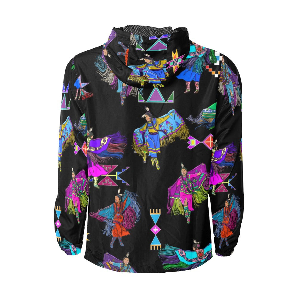 Women's Fancy Dancers Black Men's Windbreaker
