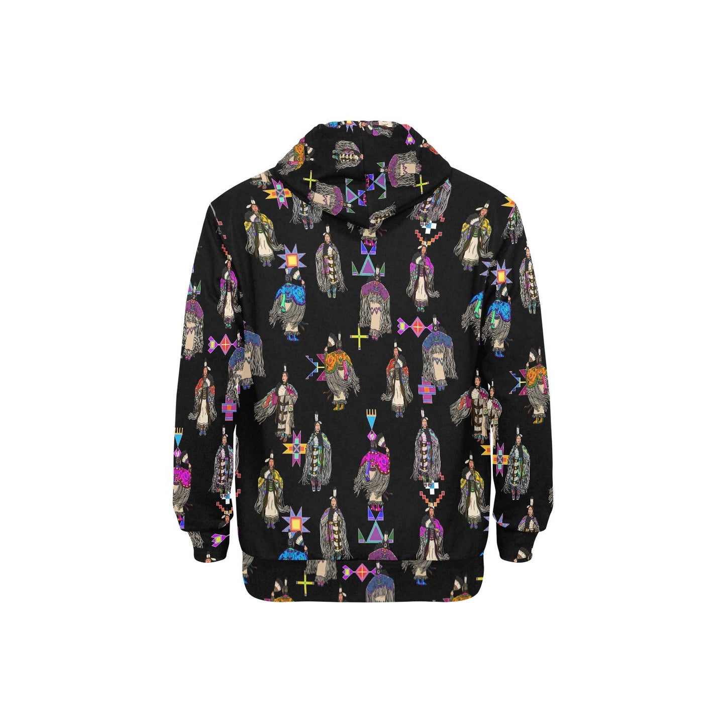 Women's Tradish Dancers Black Men's Long Sleeve Fleece Hoodie