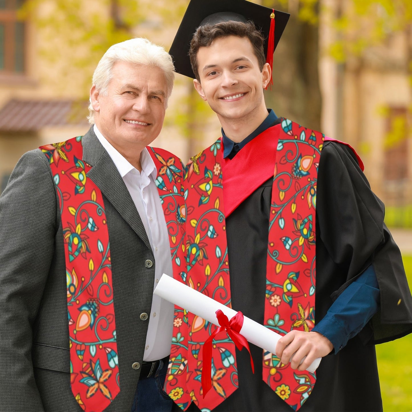 Thorny Path Red Graduation Stole