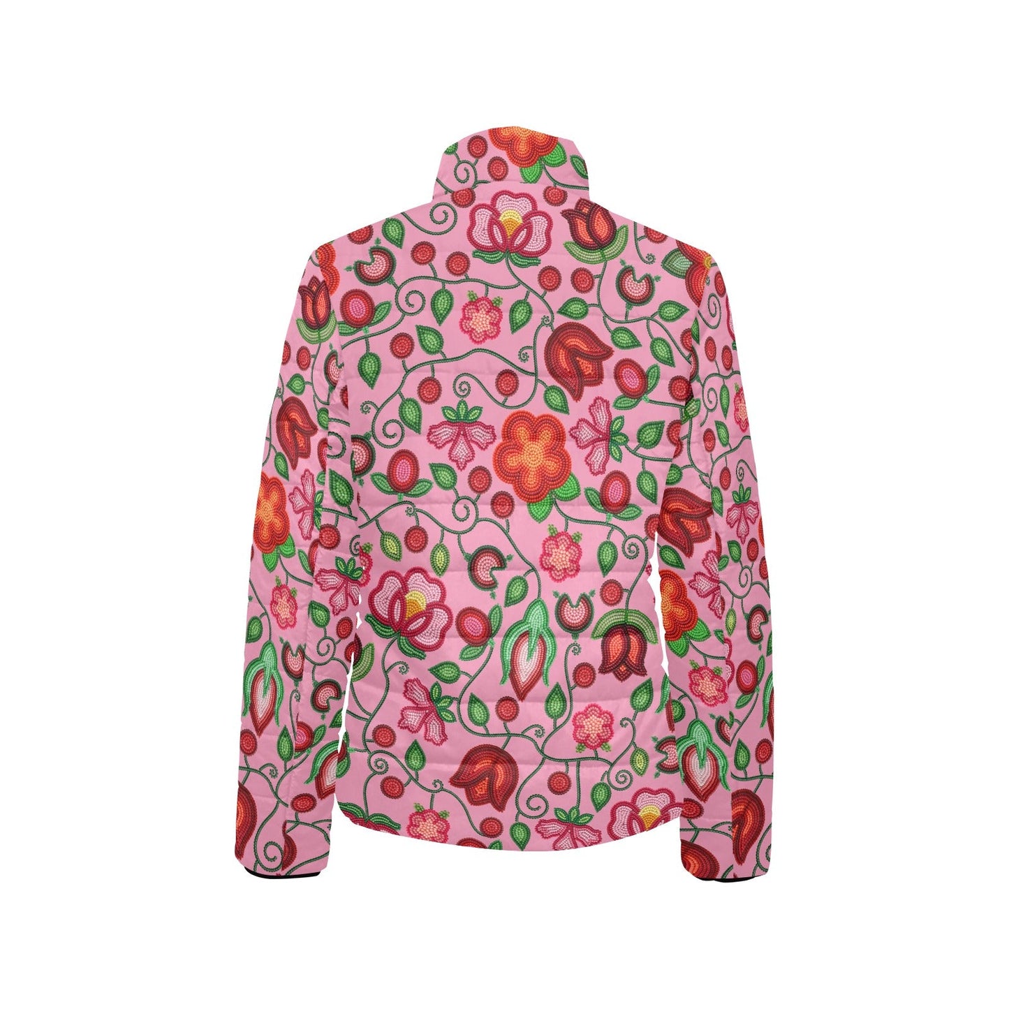 Rose Reverie Pink Stand Collar Jacket