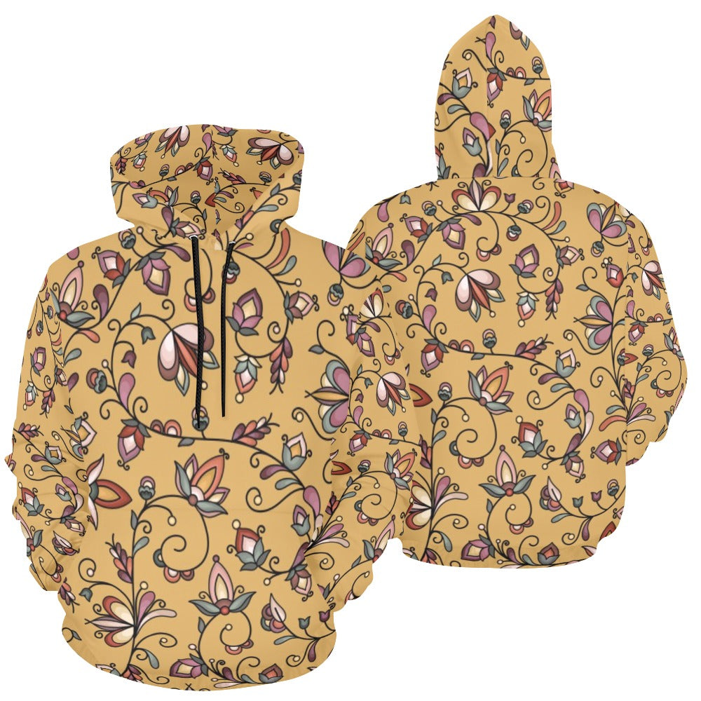 Burnt Sky Petals Gold Hoodie for Men
