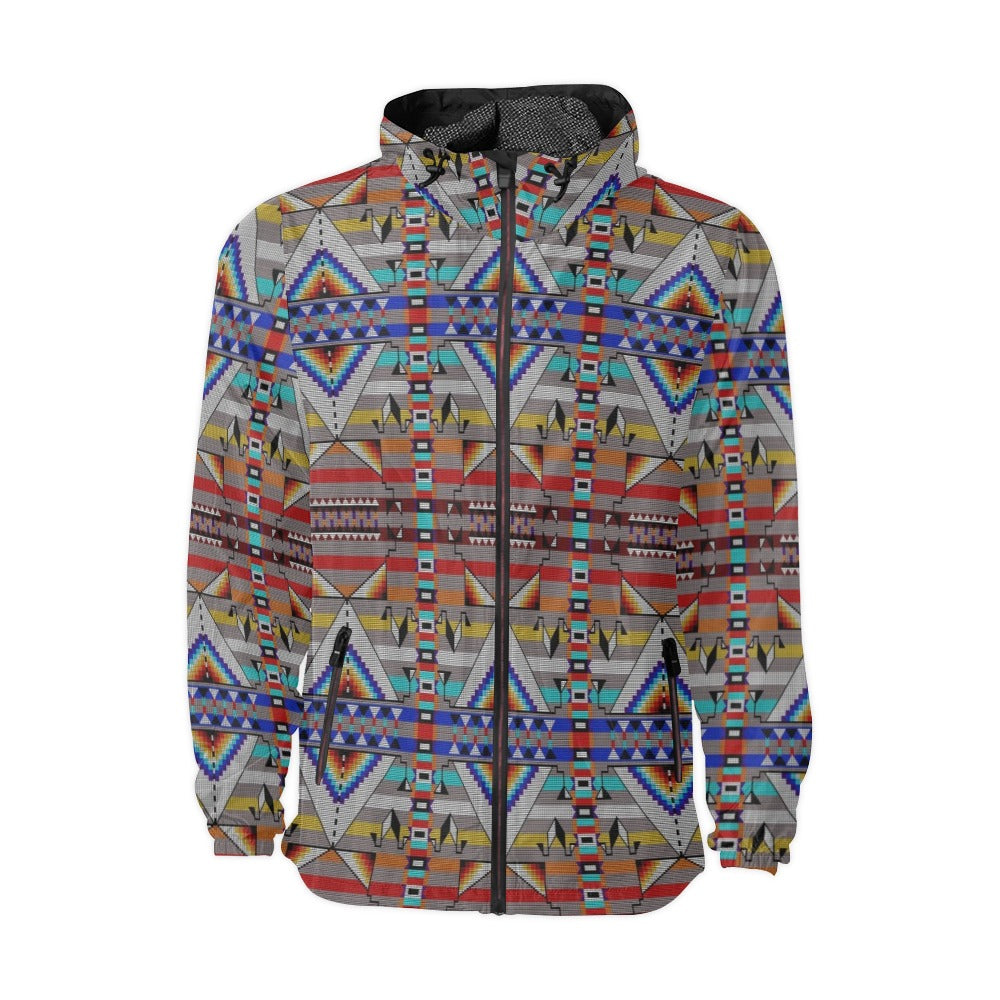 Medicine Blessing Grey Windbreaker – Men's Jacket by 49 Dzine