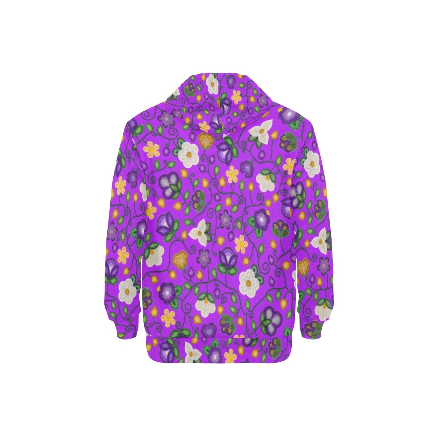 Midnight Moss Bloom Purple Fleece Hoodie