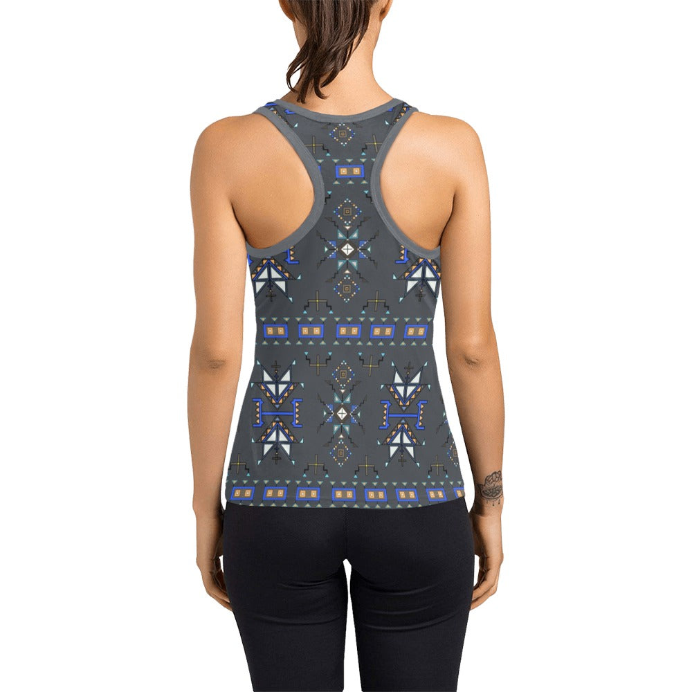 Eagle Strike Gray Women's Racerback Tank Top