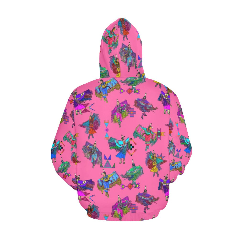 Women's Fancy Dancers Pink Hoodie for Women (USA Size)
