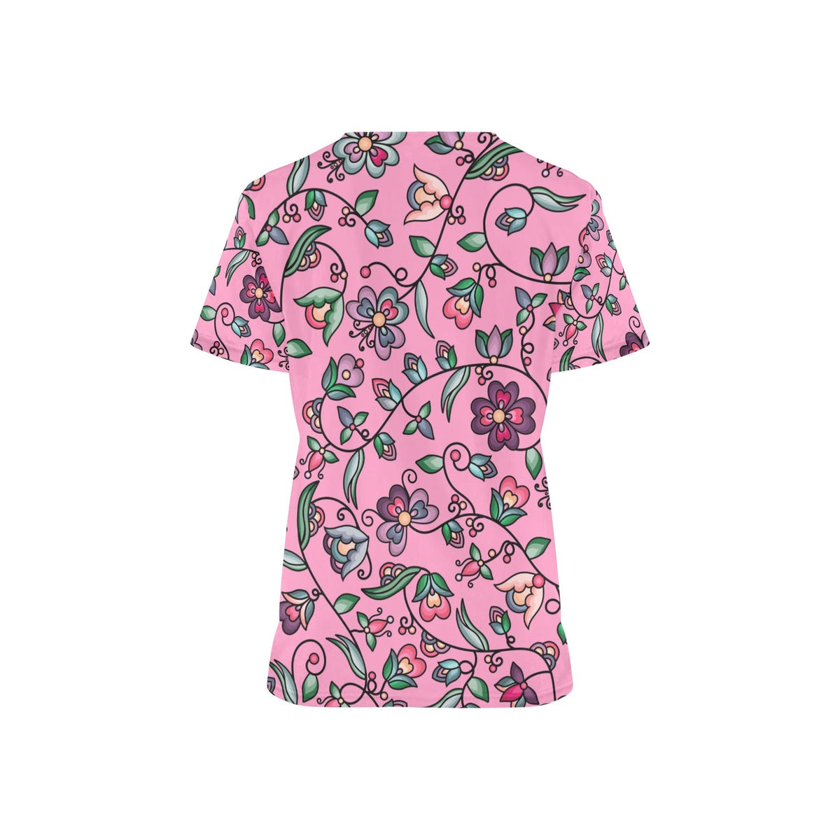 Amber Evening Garland Pink Scrub Top