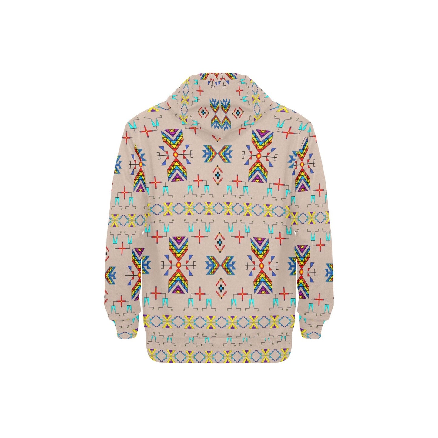 Rainy Chief Rainbow Taupe Men's Long Sleeve Fleece Hoodie