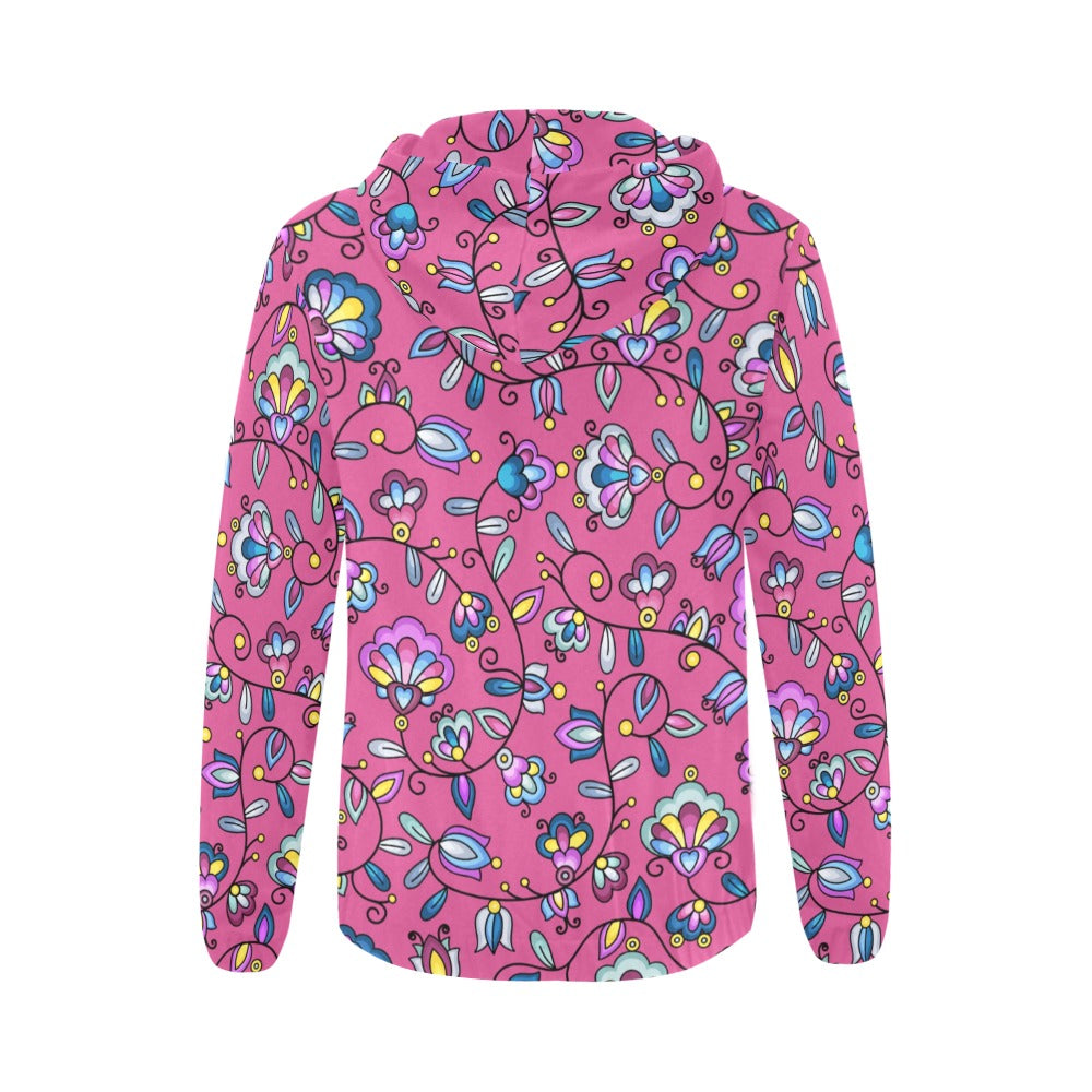 Autumn Bundle Blessing Pink Full Zip Hoodie for Women