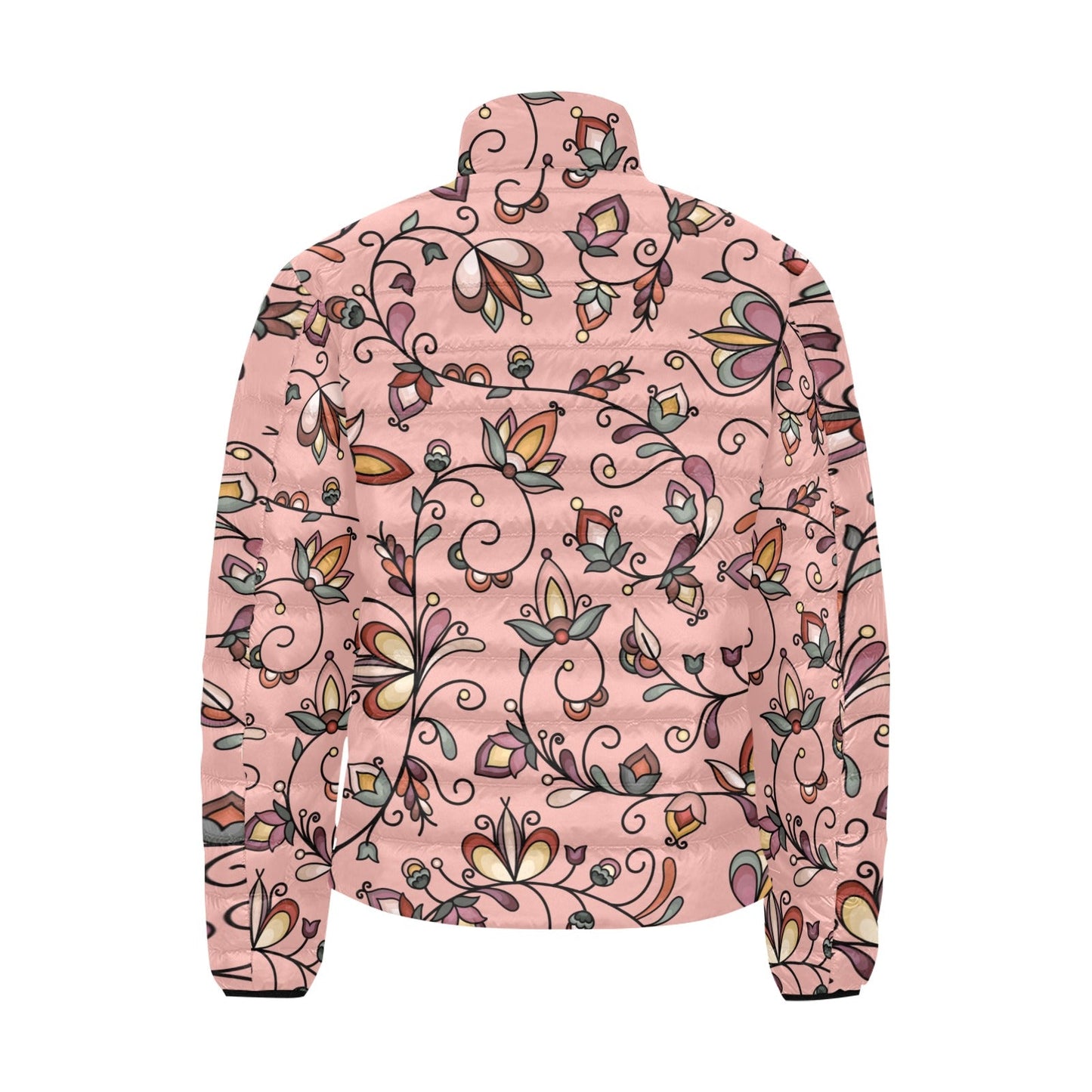 Burnt Sky Petals Peach Padded Jacket