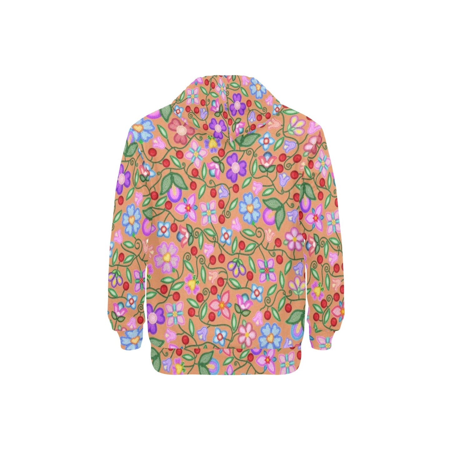 Petal Harmony Terracotta Fleece Hoodie