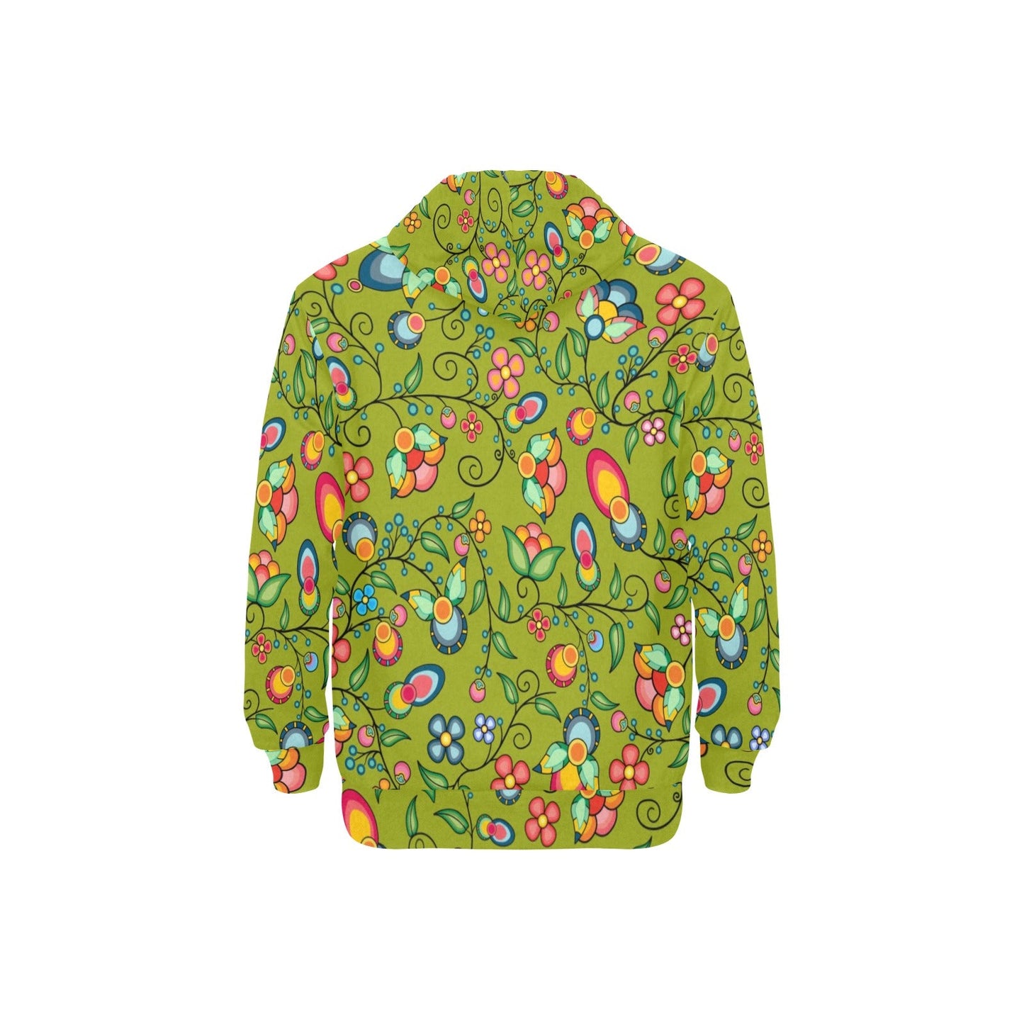 Floral Bounty Sweetgrass Men's Long Sleeve Fleece Hoodie