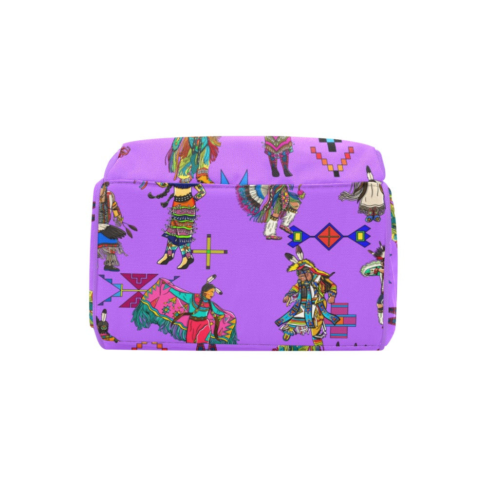 Grand Entry Dancers Purple Multi-Function Diaper Backpack