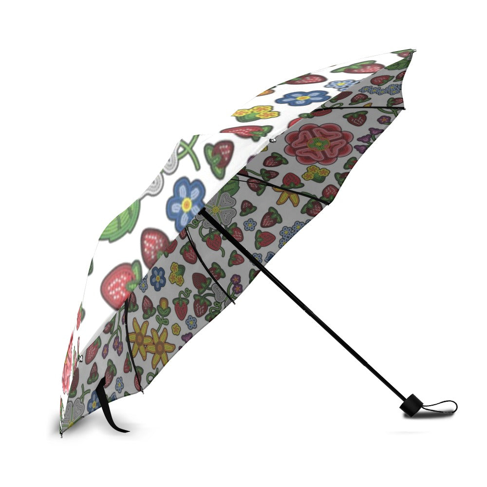 Berry Pop White Foldable Umbrella