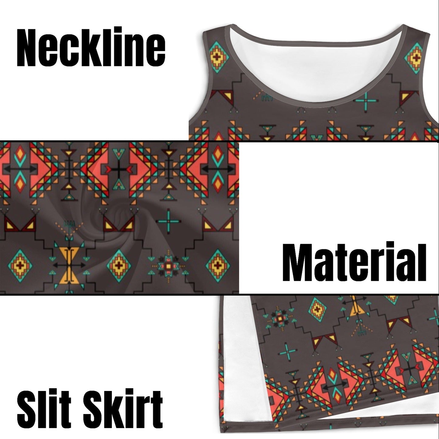 Thunder Flight Gray Phaedra Sleeveless Open Fork Long Dress