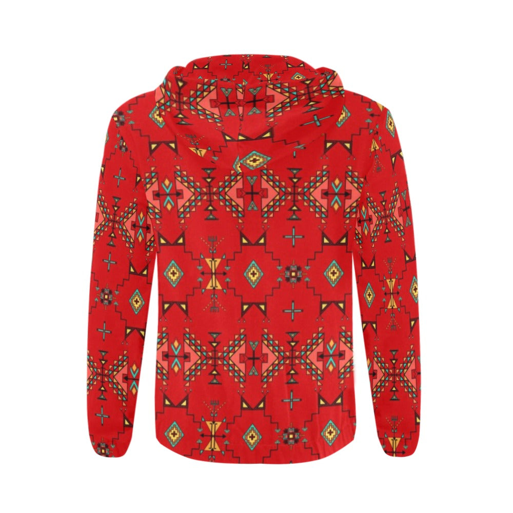 Thunder Flight Red Zip Hoodie