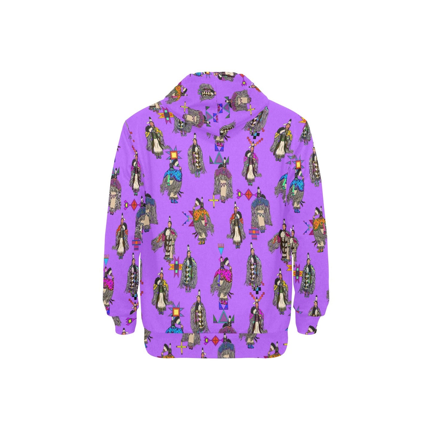 Women's Tradish Dancers Purple Men's Long Sleeve Fleece Hoodie