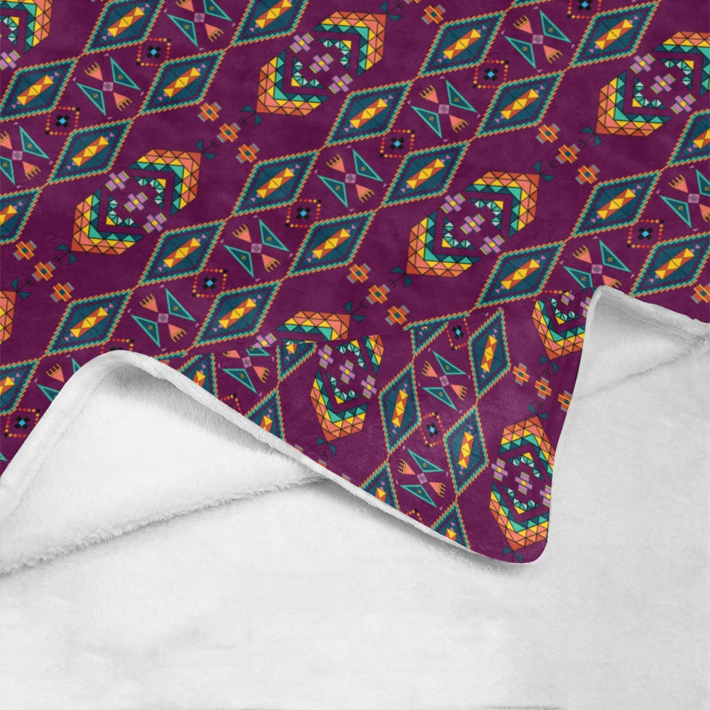 Travois Tipi Berry Ultra-Soft Micro Fleece Blanket 50"x60"