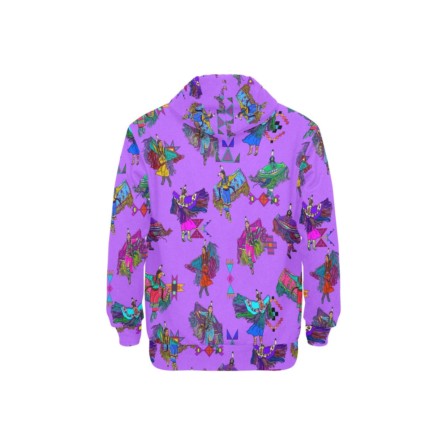 Women's Fancy Dancers Purple Men's Long Sleeve Fleece Hoodie