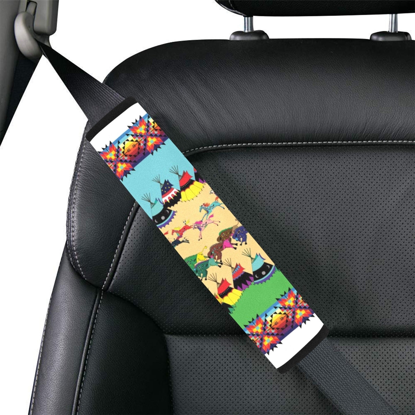 Horses and Buffalo Ledger Seat Belt Cover