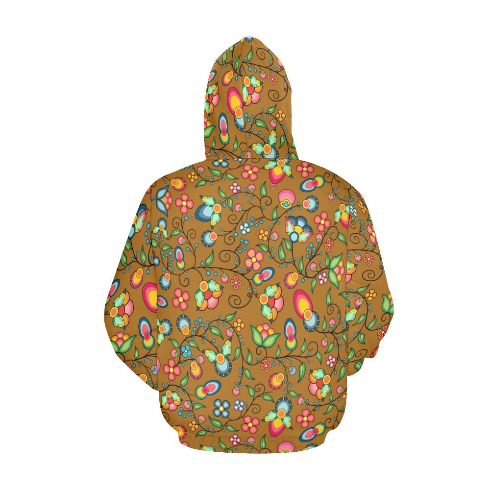 Floral Bounty Fall Leaves Hoodie for Men