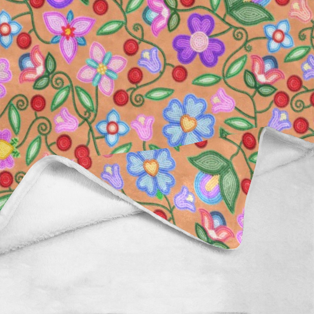 Petal Harmony Terracotta Ultra-Soft Micro Fleece Blanket 40"x50"