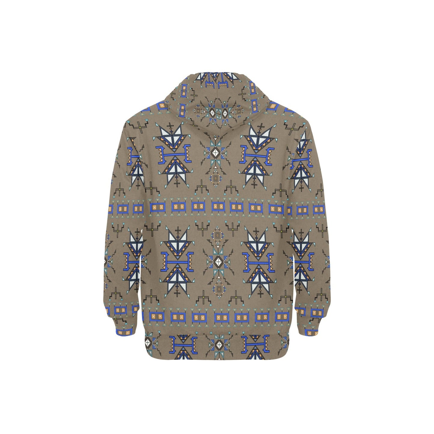 Eagle Strike Brown Men's Long Sleeve Fleece Hoodie