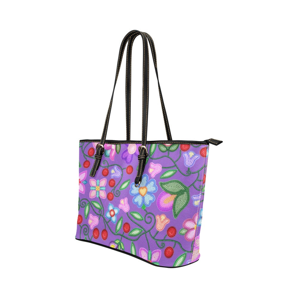 Petal Harmony Lavender Leather Tote