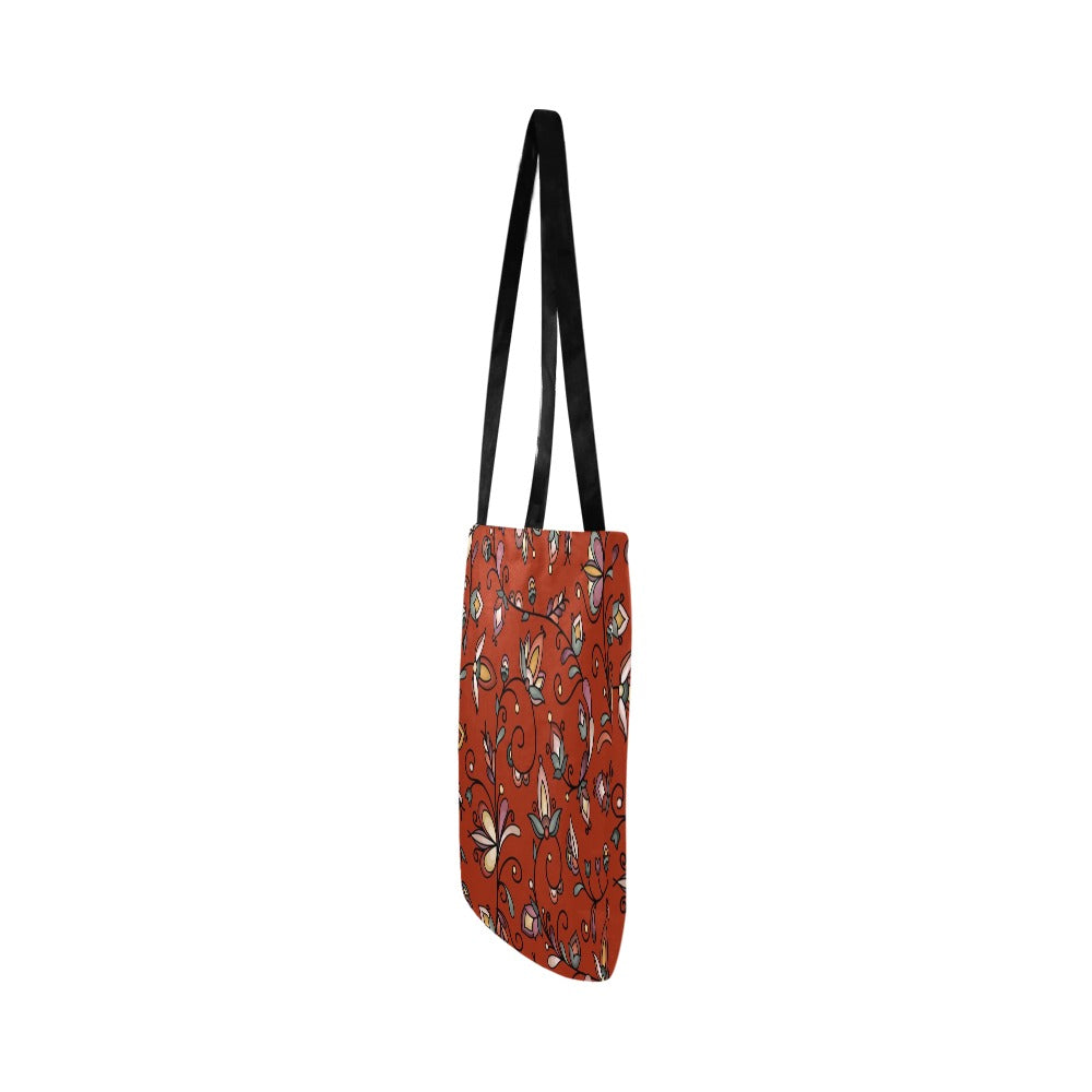 Burnt Sky Petals Red Reusable Shopping Bag