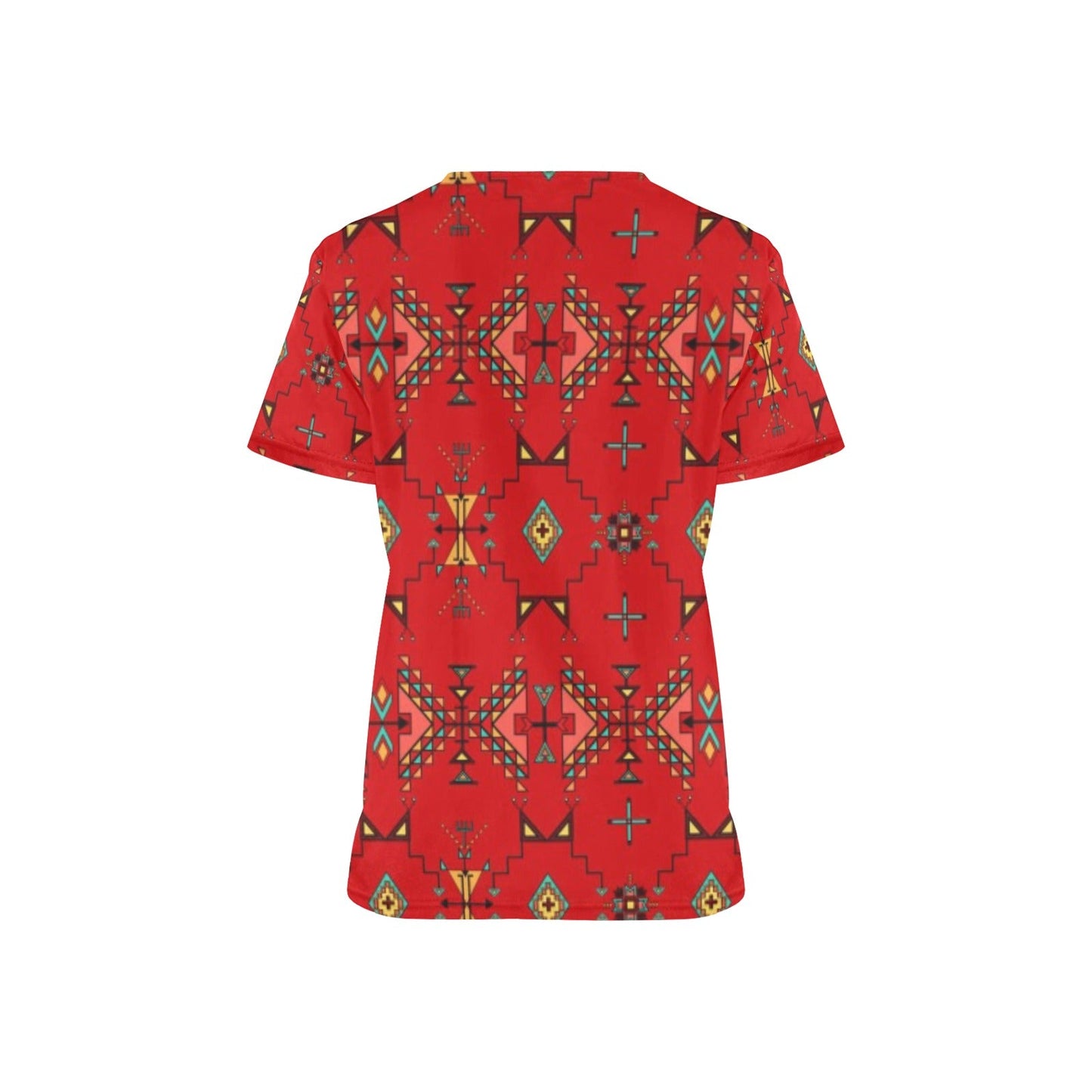 Thunder Flight Red Scrub Top
