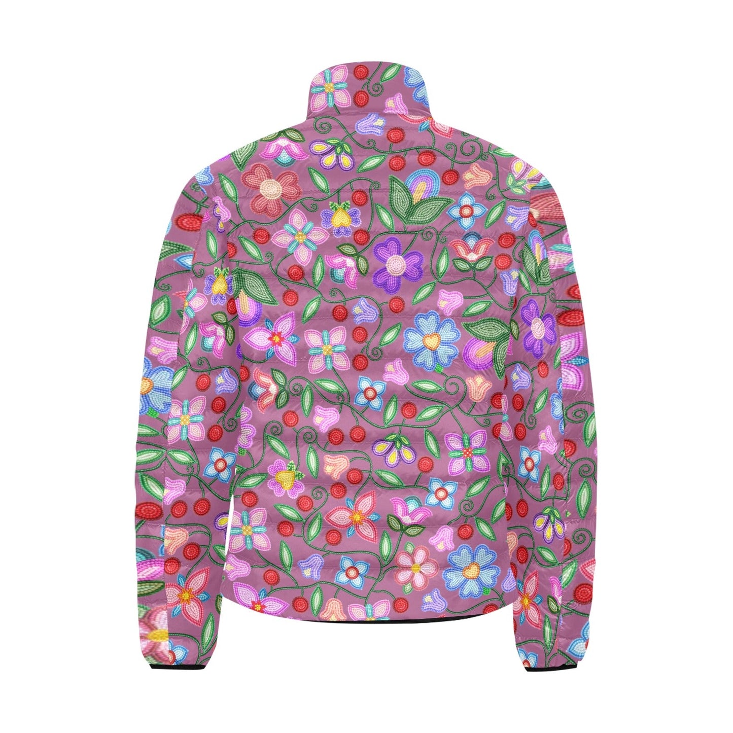 Petal Harmony Dusty Rose Padded Jacket
