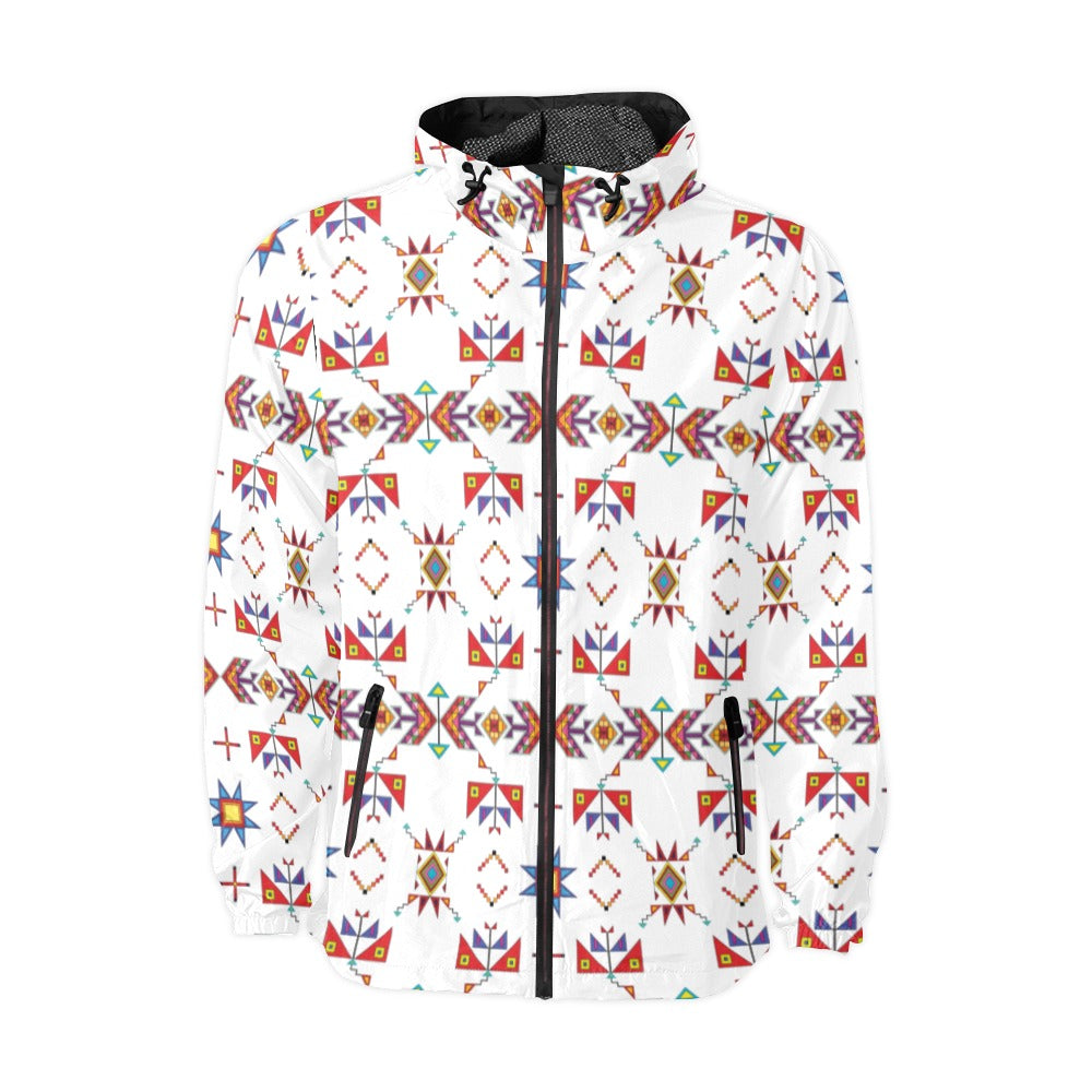 Scattered Generations White Windbreaker – Men's Jacket by 49 Dzine