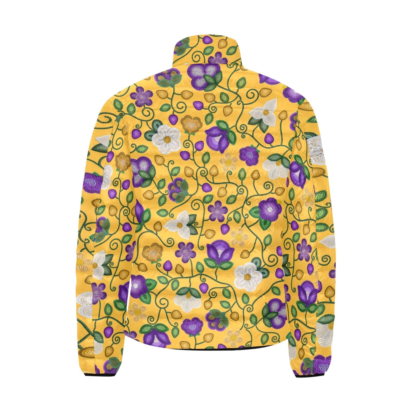 Midnight Moss Bloom Yellow Padded Jacket