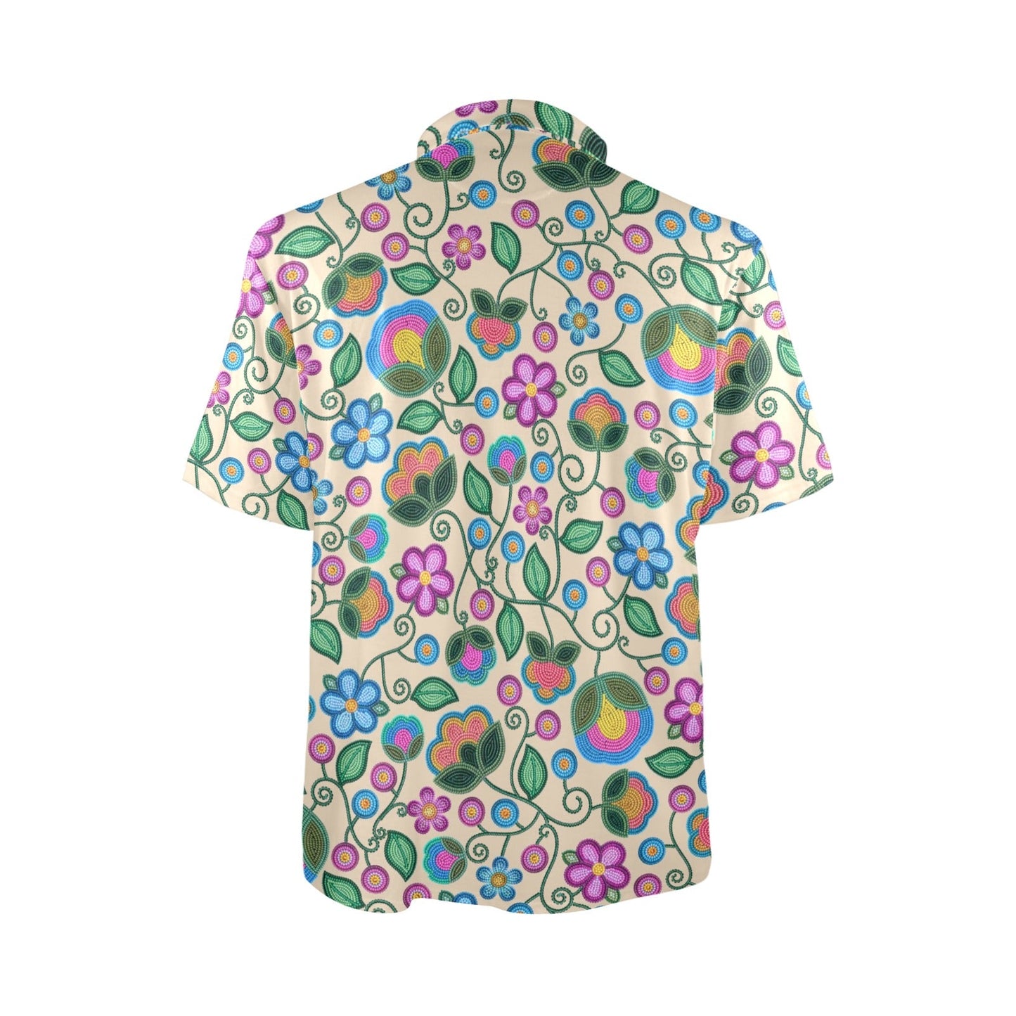 Turquoise Sunbeam Cream Polo Shirt